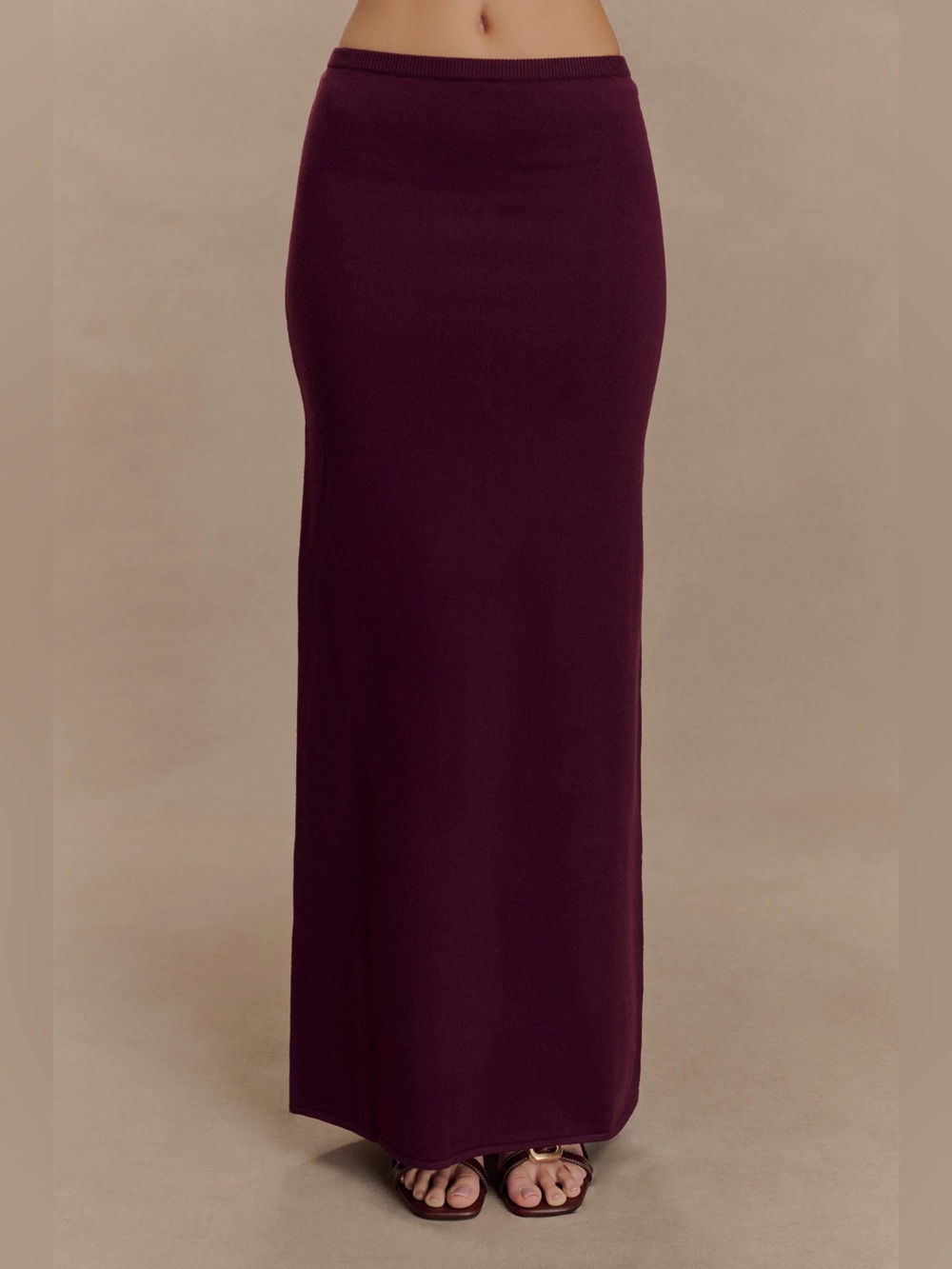 Topshop Burgundy Maxi Skirt